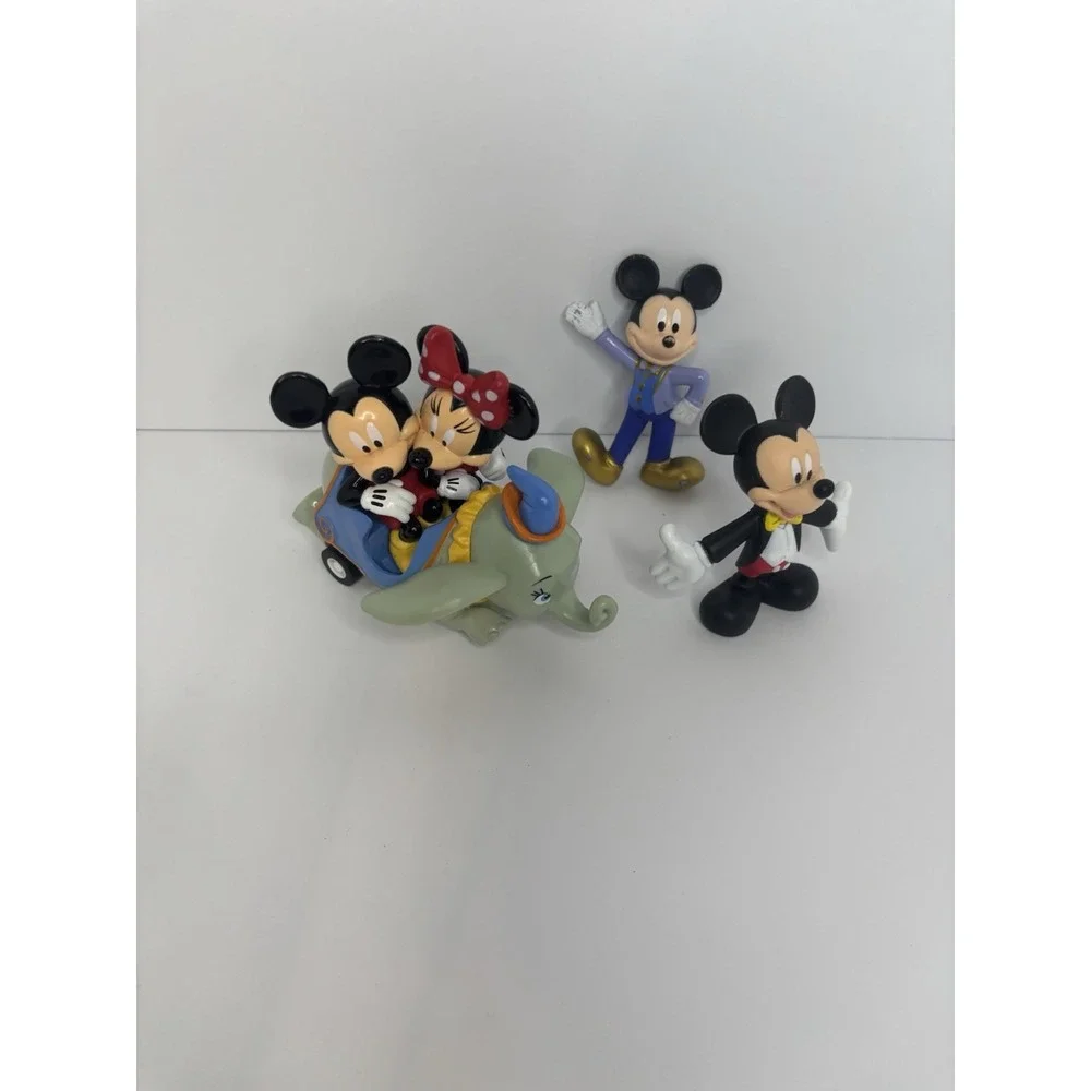 Disney Parks Mickey & Minnie Dumbo Ride Pull‑Back Toy – Exclusive w/ 2‎ Mickeys